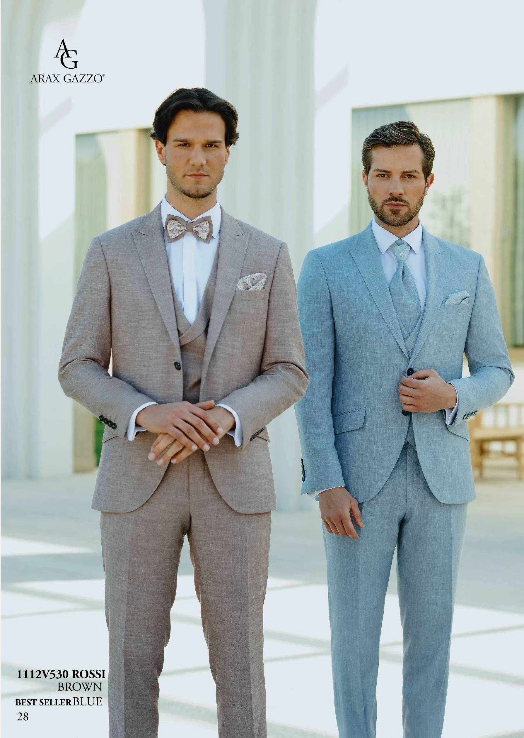Fato de noivo Rossi Brown & Blue — Arax Gazzo